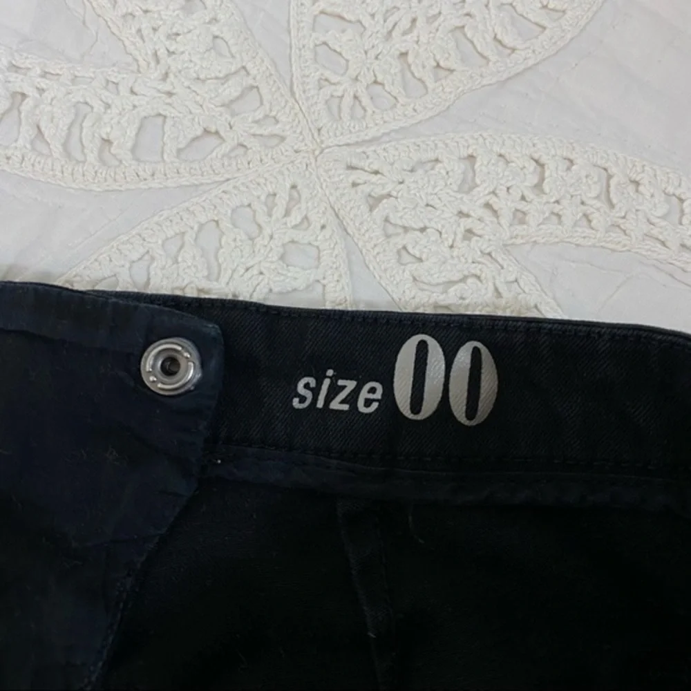 J. Crew Dannie Black High Waisted Leather Trim Waist Skinny Stretch Ankle Pants